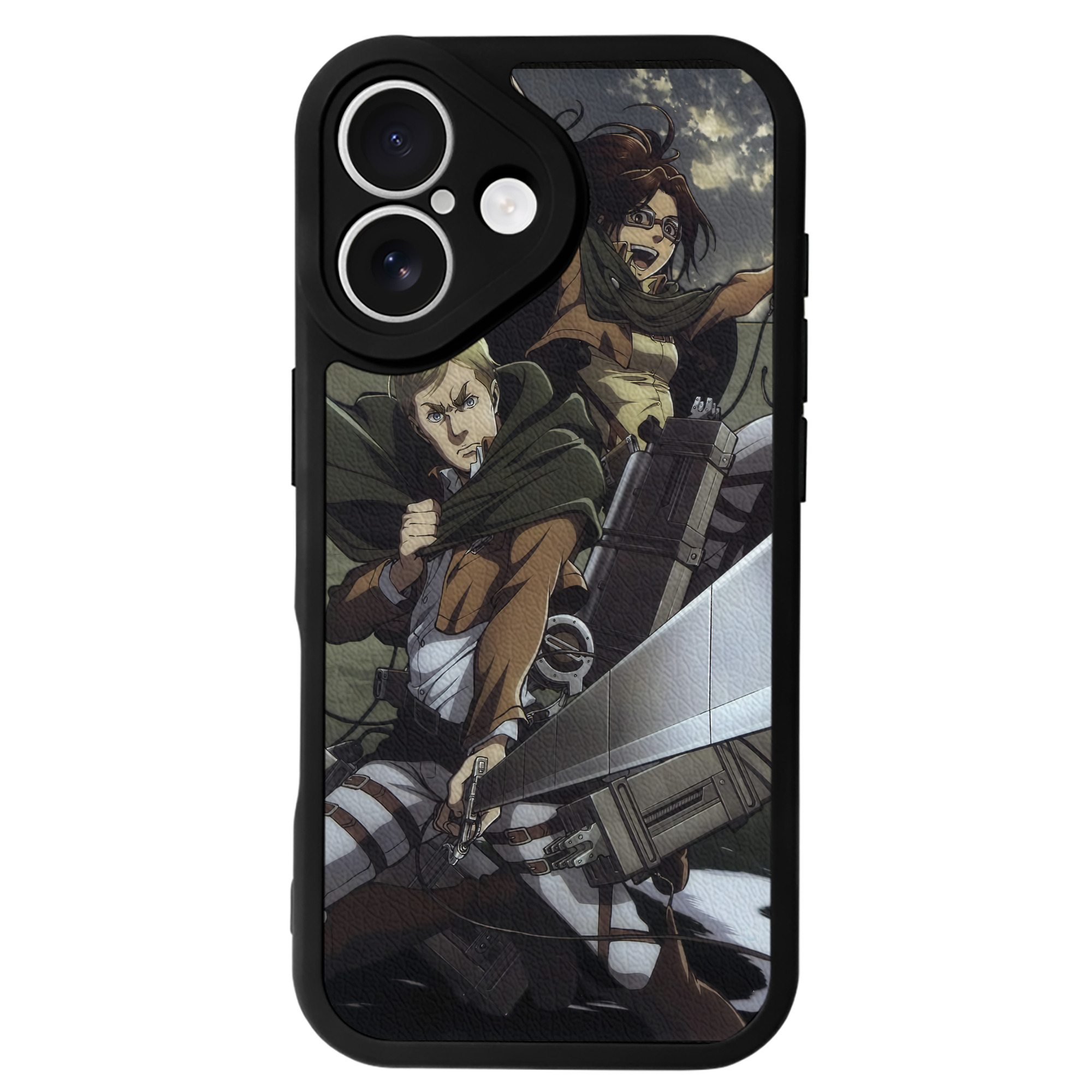 （画像用） 進撃の巨人 Attack on Titan 【iPhone 16シリーズ対応】シリコンスマホケース（レザー調） 材質：シリコン